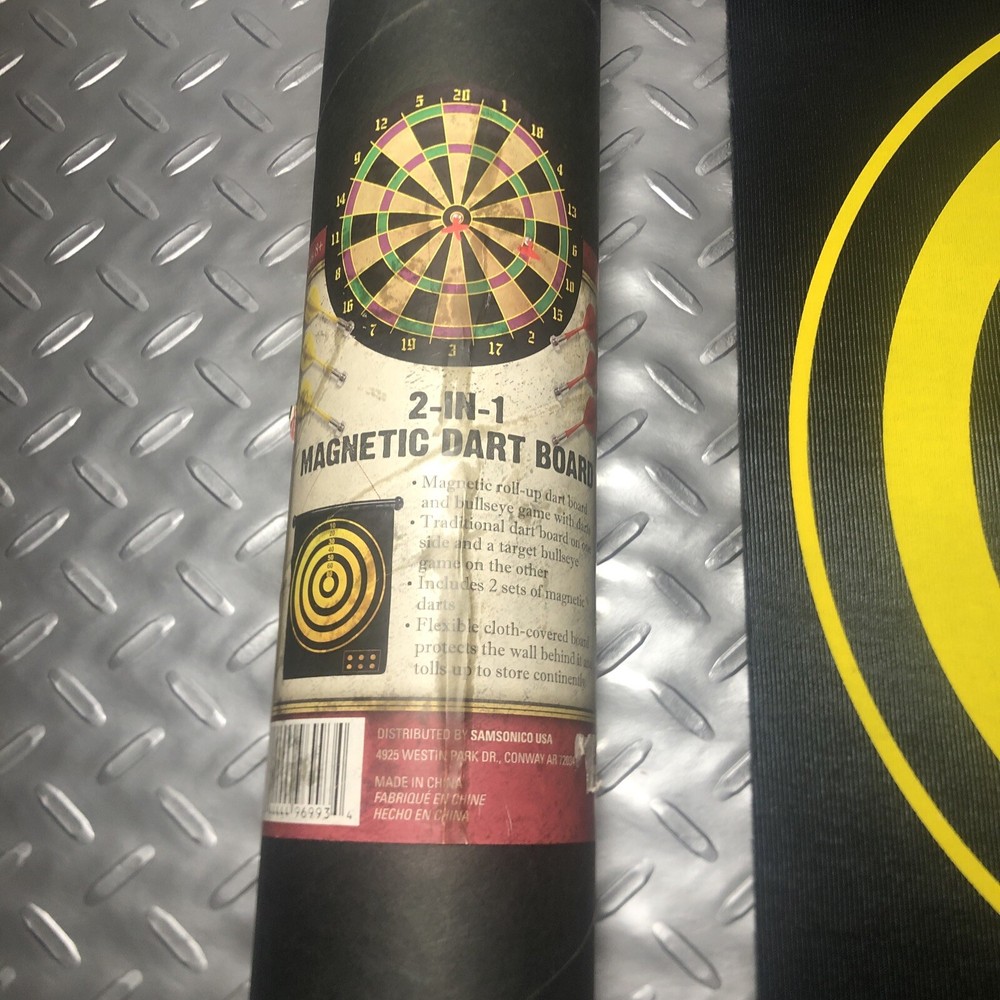 Samsonico - 2-in-1 Magnetic Dart Board - Roll Up