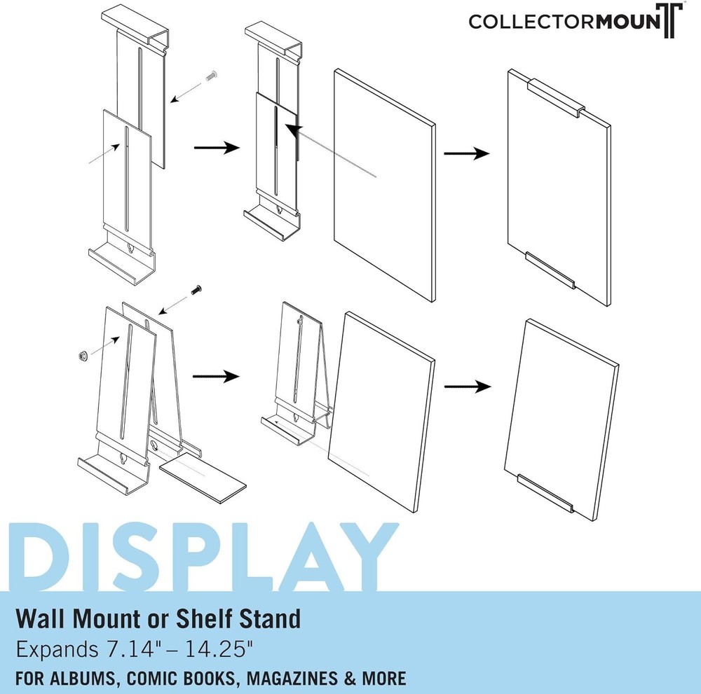 Invisible Adjustable Wall Mount for Comics - Contemporary Home Decor Solution