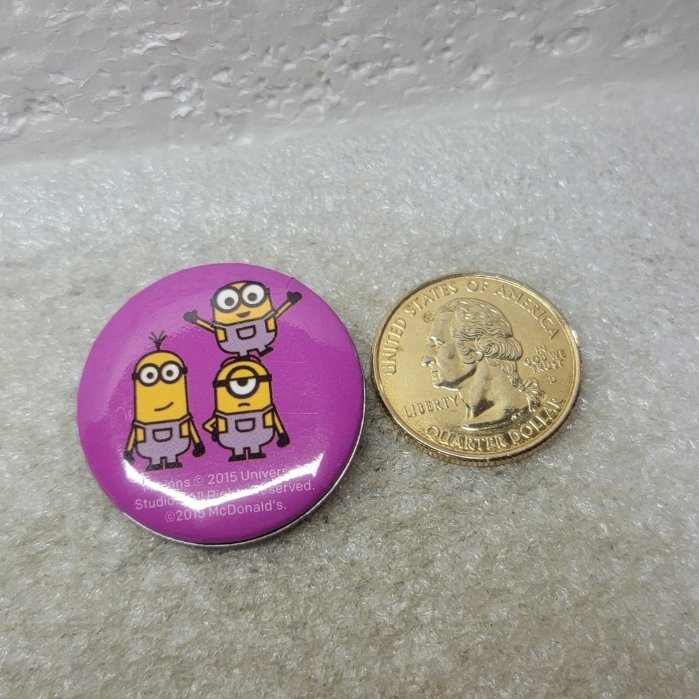 McDonald's Minions Pin 2015 Universal Studios Purple Backing
