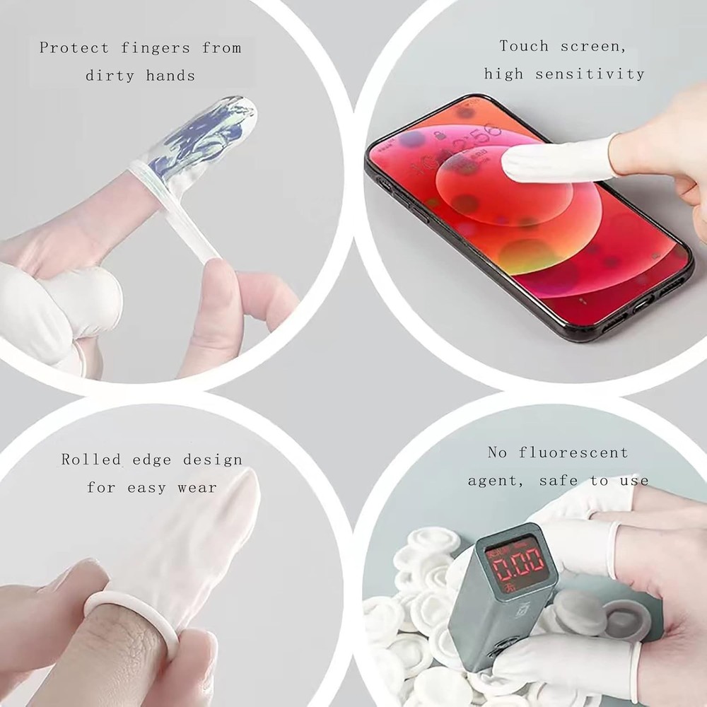 (420 PACK) Disposable Latex Finger Cots Medium Size Anti Static DURABLE HANDMADE
