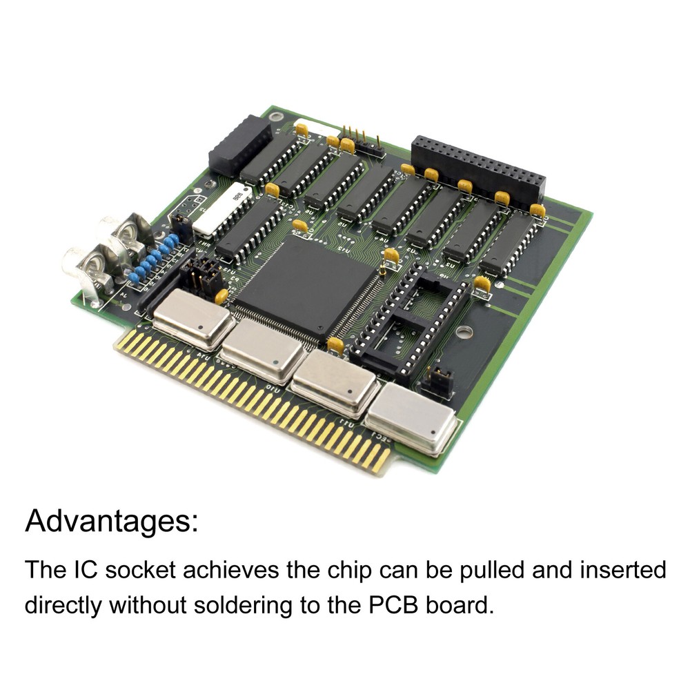 10 Pack DIP IC Chip Socket Adapter Round Pin 40P 2.54mm Pitch IC Socket