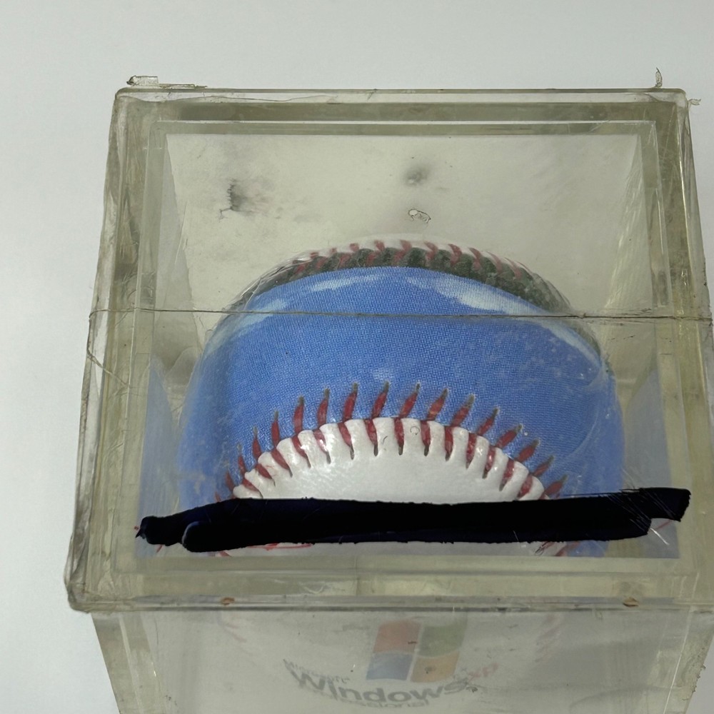 Microsoft Windows XP Professional Baseball SEALED baseball, in Display Case