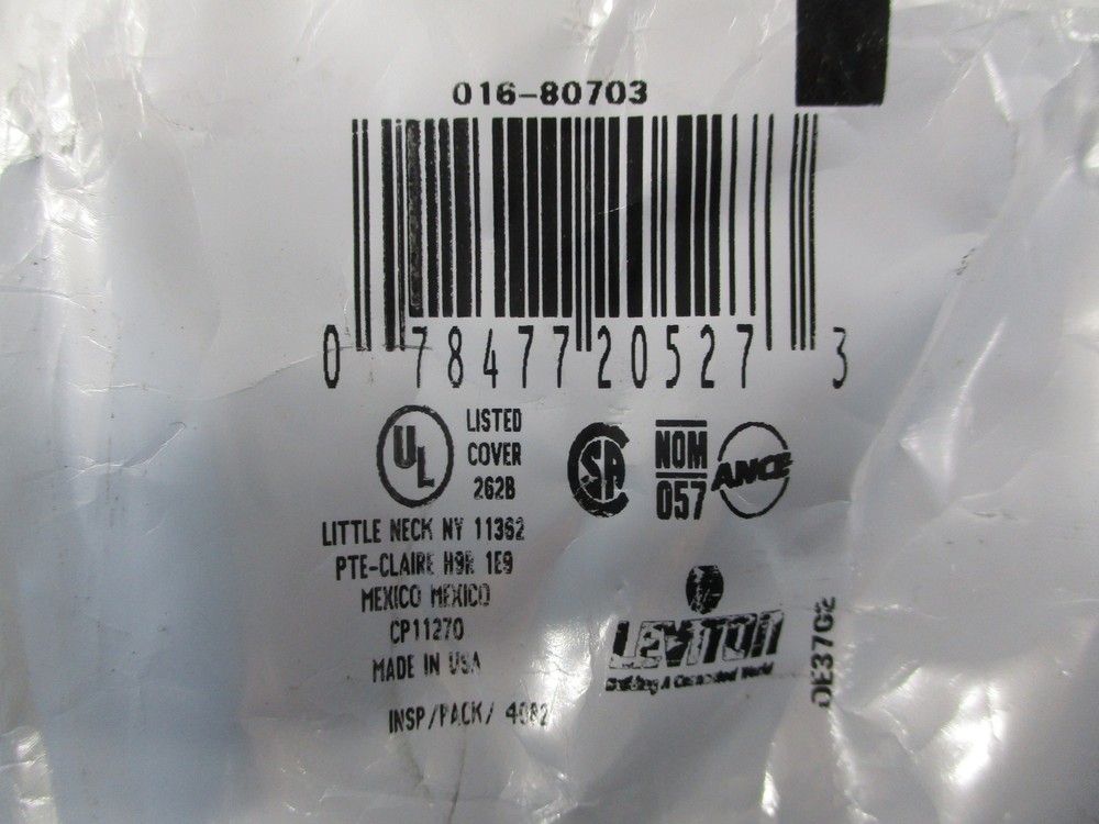 LEVITION 016-80703 WALLPLATE NSNP