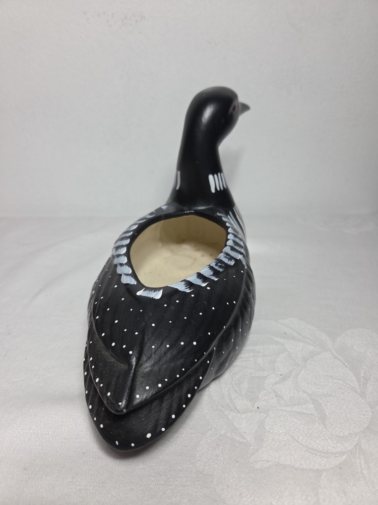 Beautiful 12" Hand Painted Vintage Loon Planter