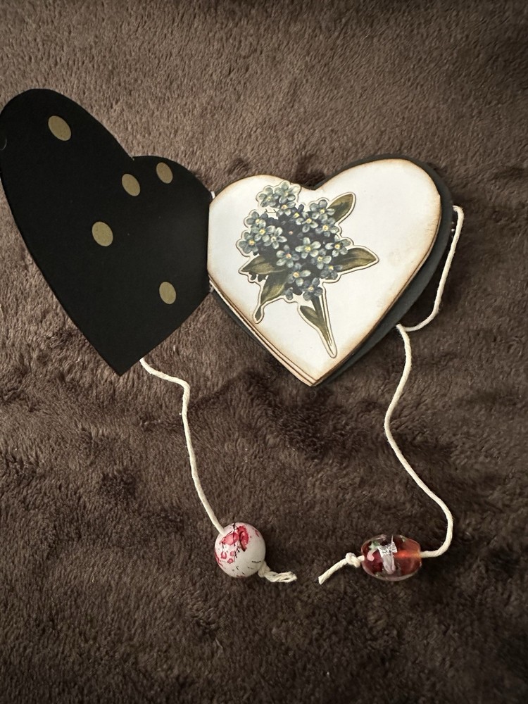 Handmade Journal Mini Notebook Black & White Polka-dots #0782