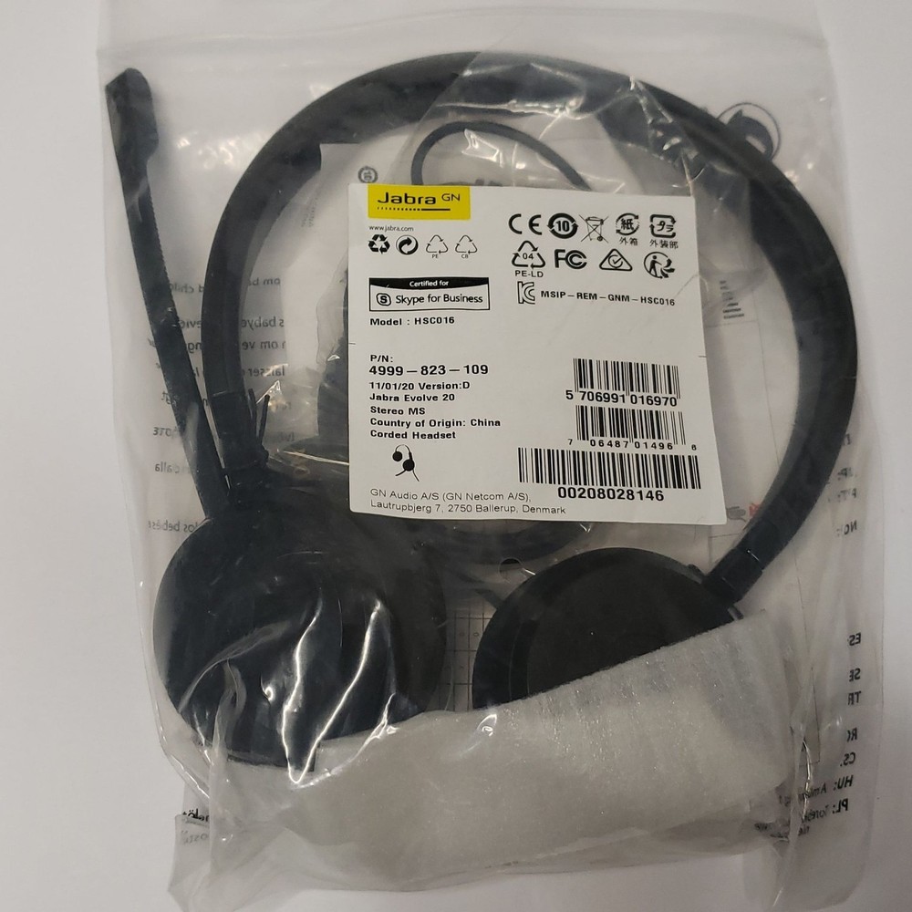 Jabra Evolve 20 USB-C MS Stereo Wired Headset