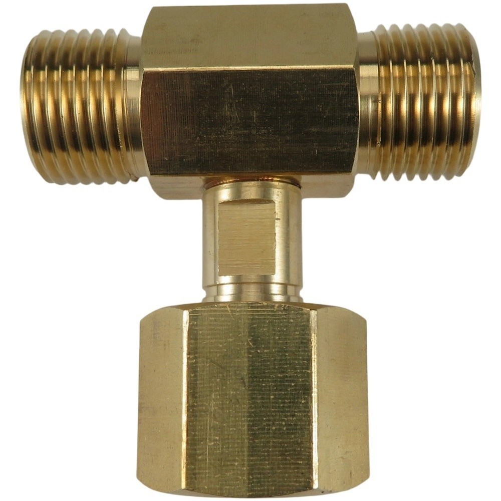 Brass Carbon Dioxide Splitter Adapter W21 814 Threaded Tee Connector for Tanks