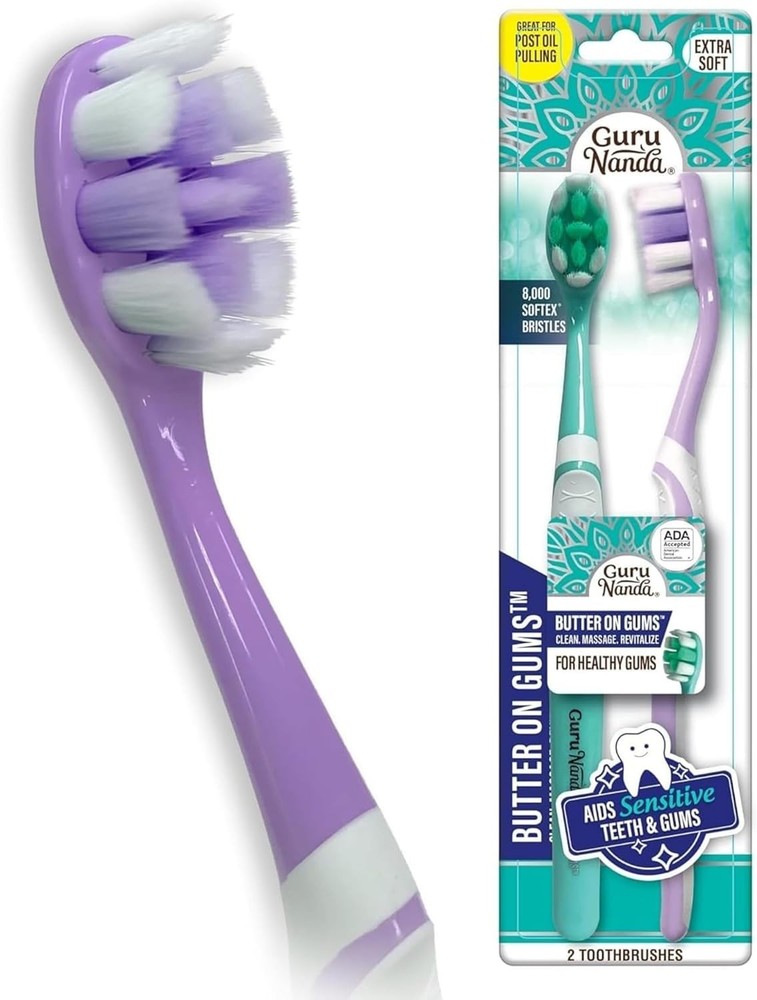 Butter On Gums Toothbrush, ADA Accepted, with 8000+ Ultra Soft Softex Bristle...