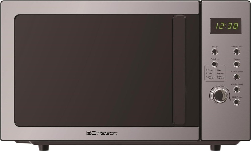 Compact Countertop Microwave Oven w/Button Control &LED Display 900W for Kitchen