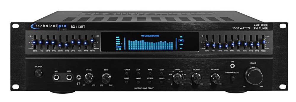 Technical Pro 1500 Watt Home Karaoke Machine System+(2) 8" Ceiling Speakers