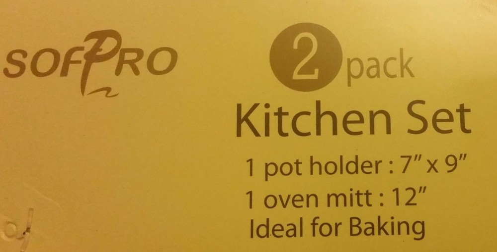 2 pc Set PRINTED Pot Holder & Oven Mitt (12") 3 WINE BOTTLES by SofPRO