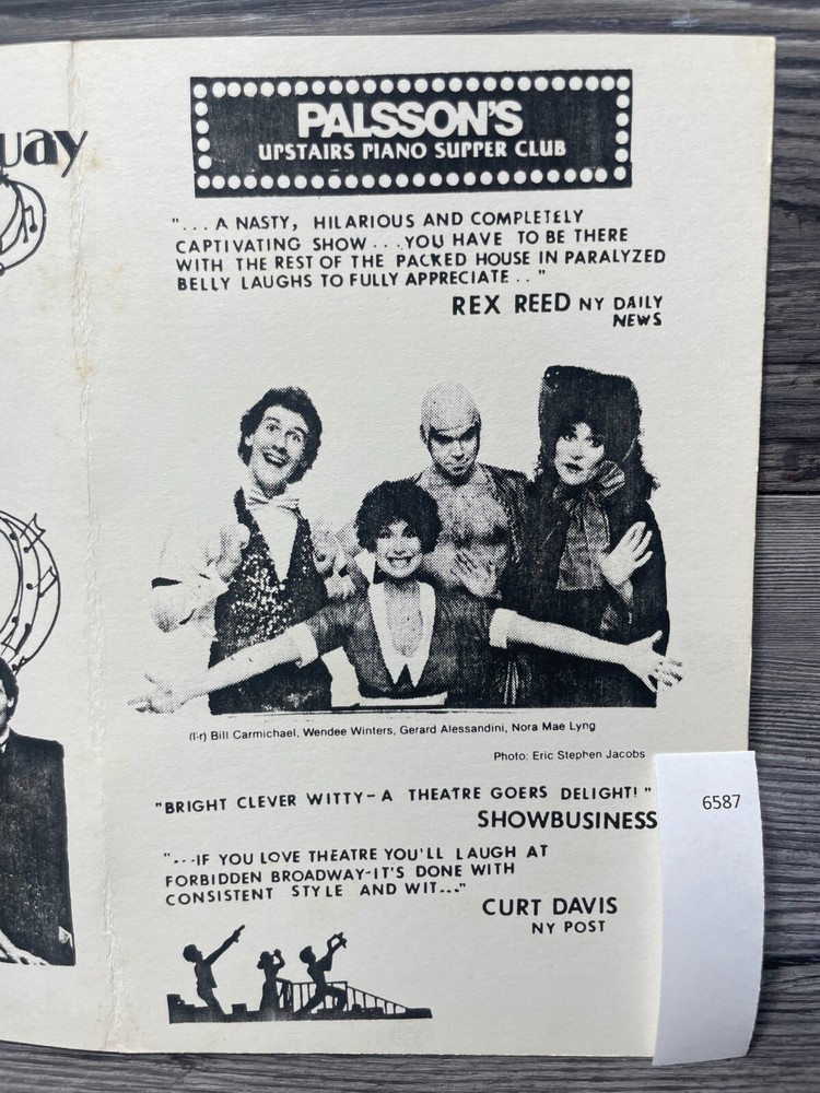 FORBIDDEN BROADWAY, PLAYBILL