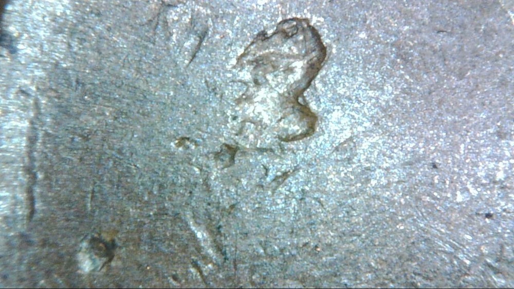 1952 D Lincoln cent strike thru error