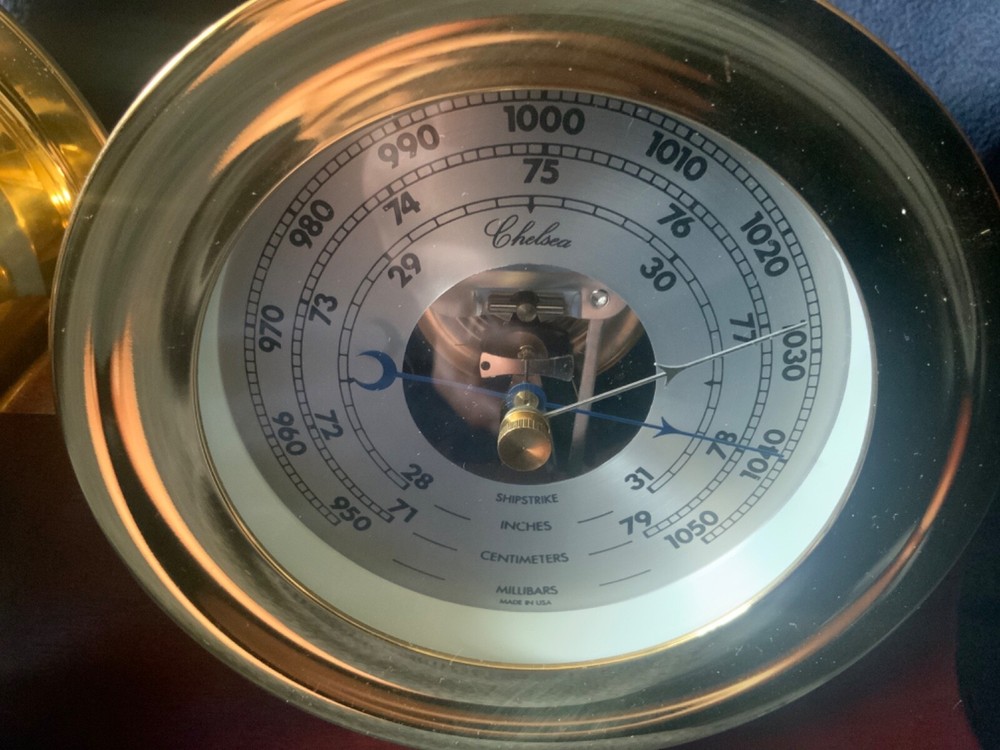 CHELSEA Shipstrike SHIPS BELL CLOCK/BAROMETER~4 “ DIAL,BASE