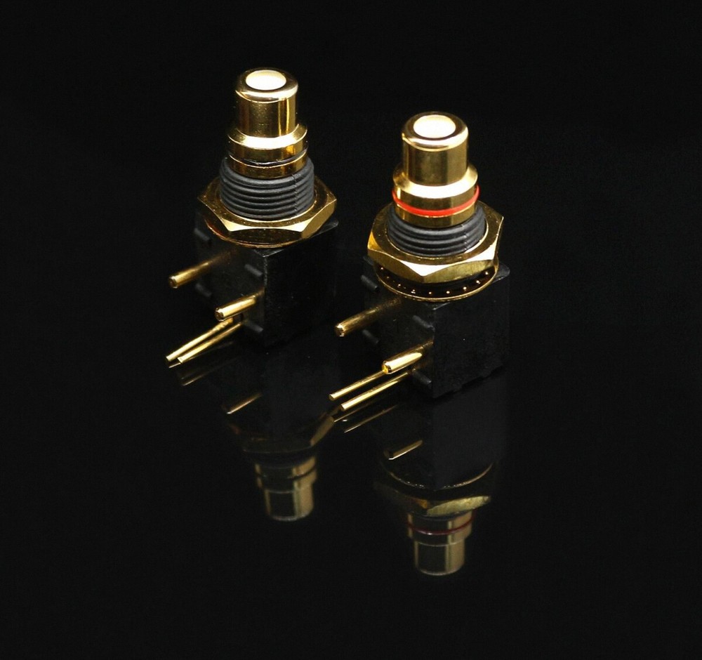 A Pair 24K Gold-plated RCA DAC Coaxial input and output PCB welding socket [C1]