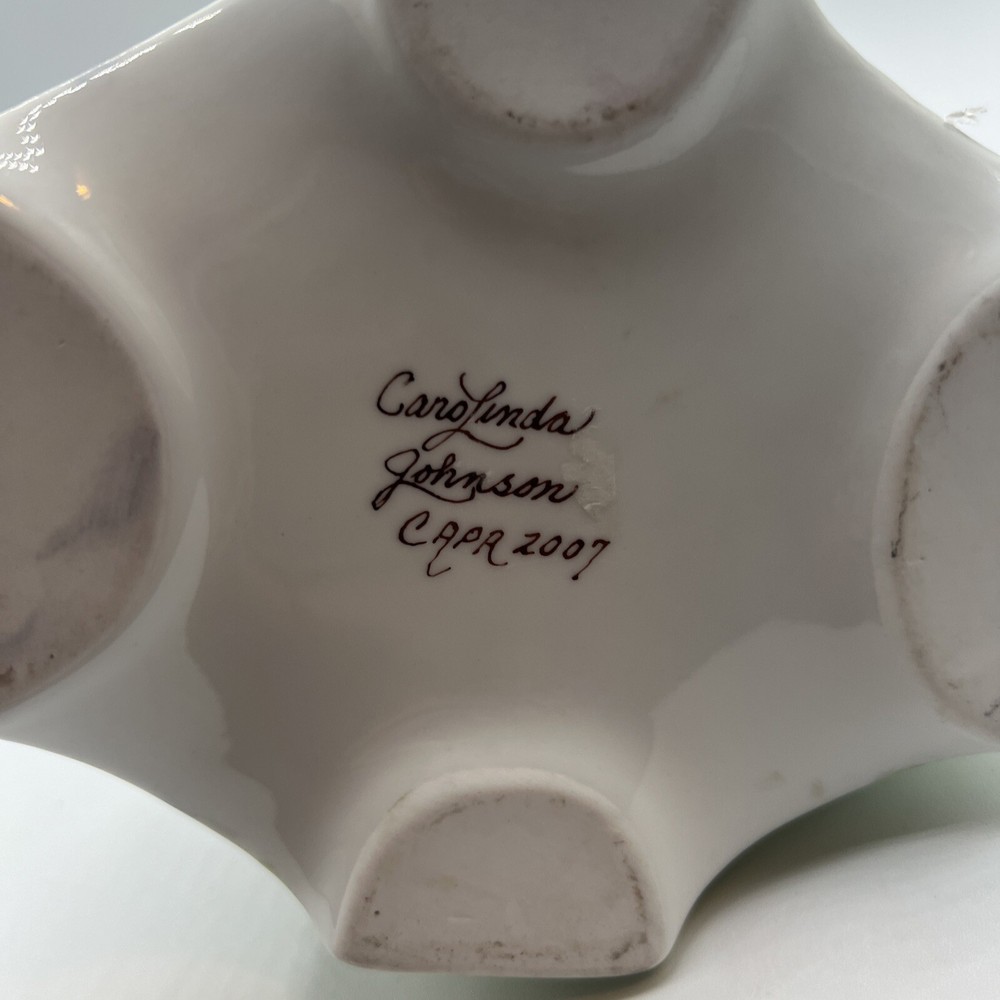 Hand painted Vintage LOOKING pitcher. Signed and dated on bottom