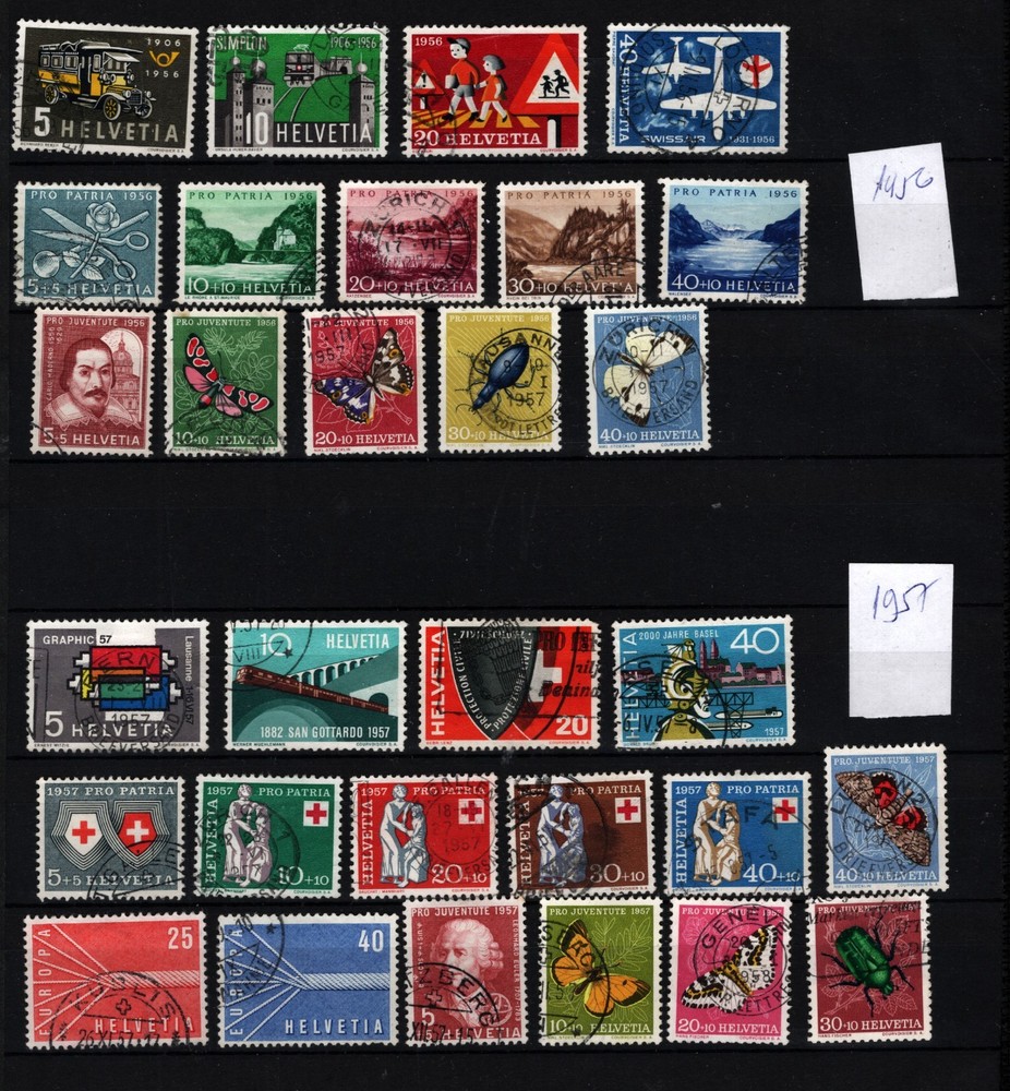 Switzerland,   1956-57   VF used      (113)