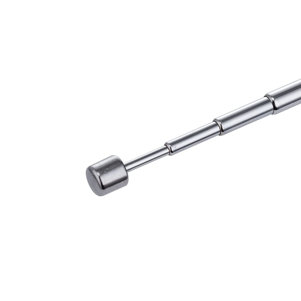 POBADY 2PCS 8 Sections Telescopic Antenna SMA Male Connector 2 pcs, Silver