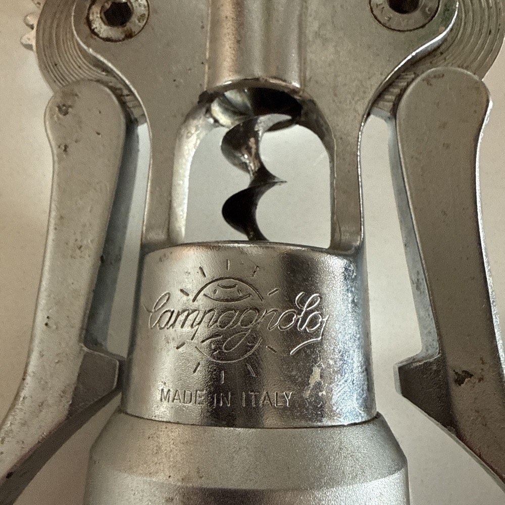 Vintage Italian Large Solid Metal Campagnolo Corkscrew
