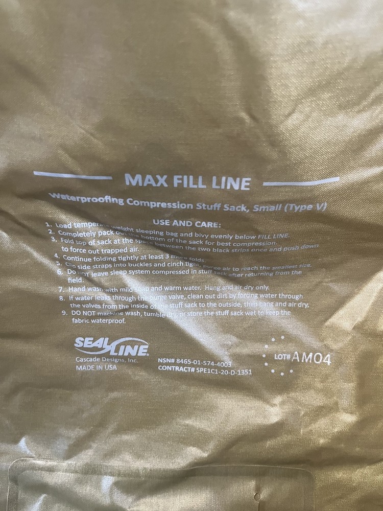 USMC SealLine Sleep System Waterproof Compression Sack