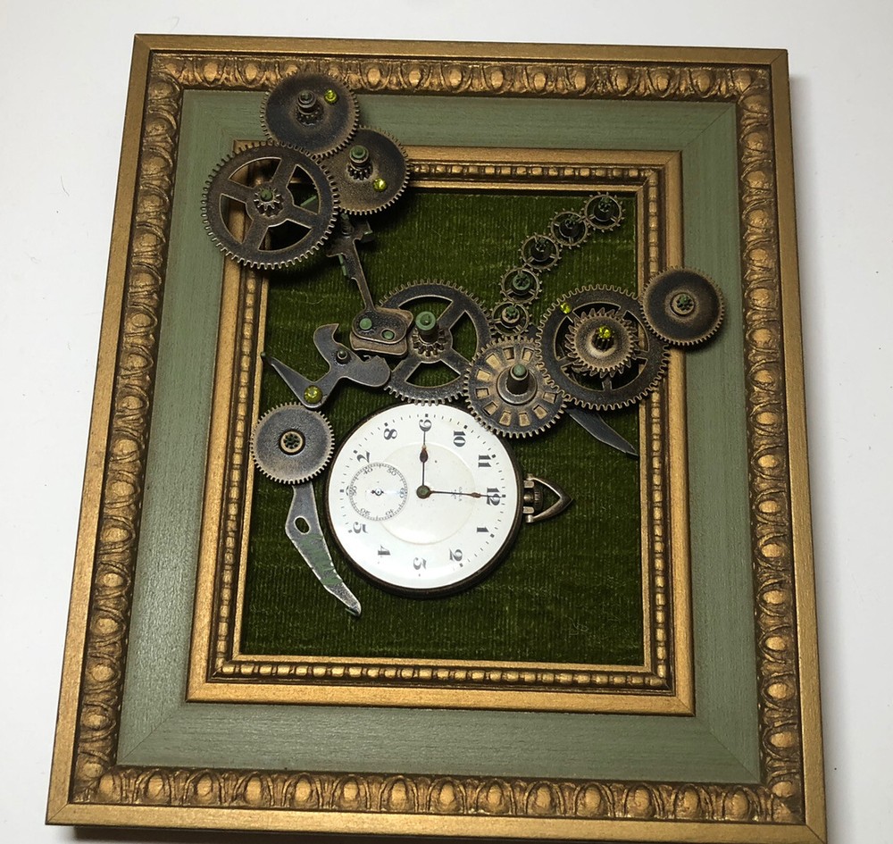 Framed time piece collages
