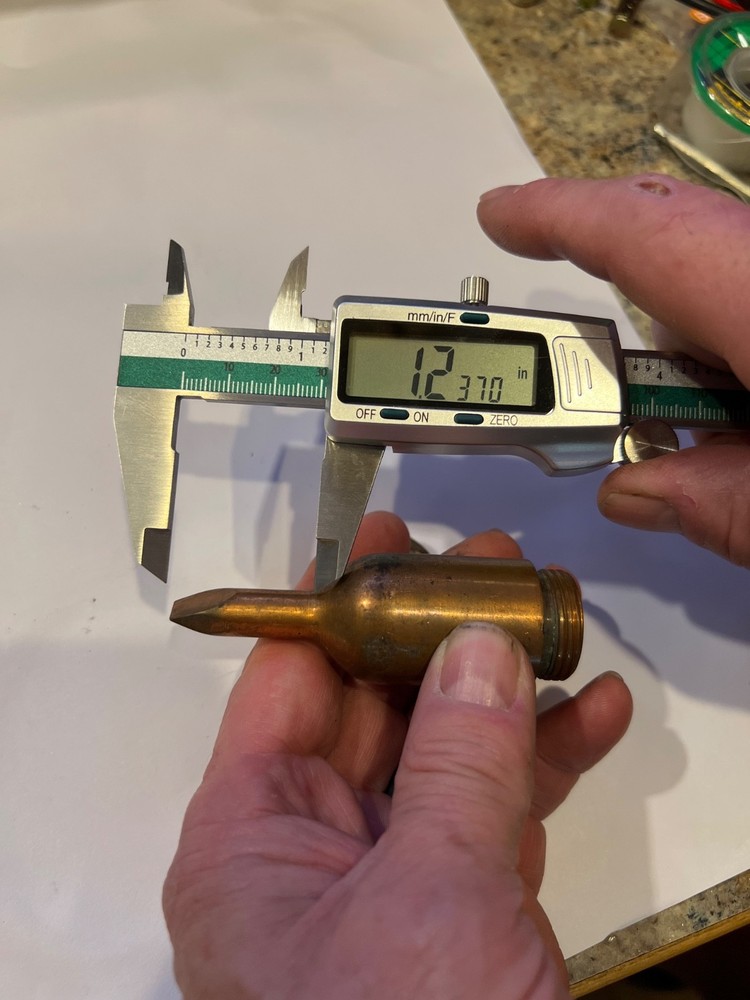 Copper Soldering Iron Tip Threaded 1 1/8" #3