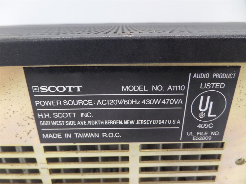 Vintage Scott A1110 Stereo System Graphic Equalizer