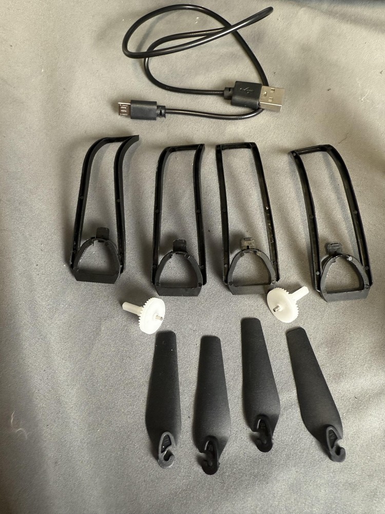 Fold Drone Camera RC Quadcopter Black Remote Control Case Extra Blades Parts Kit