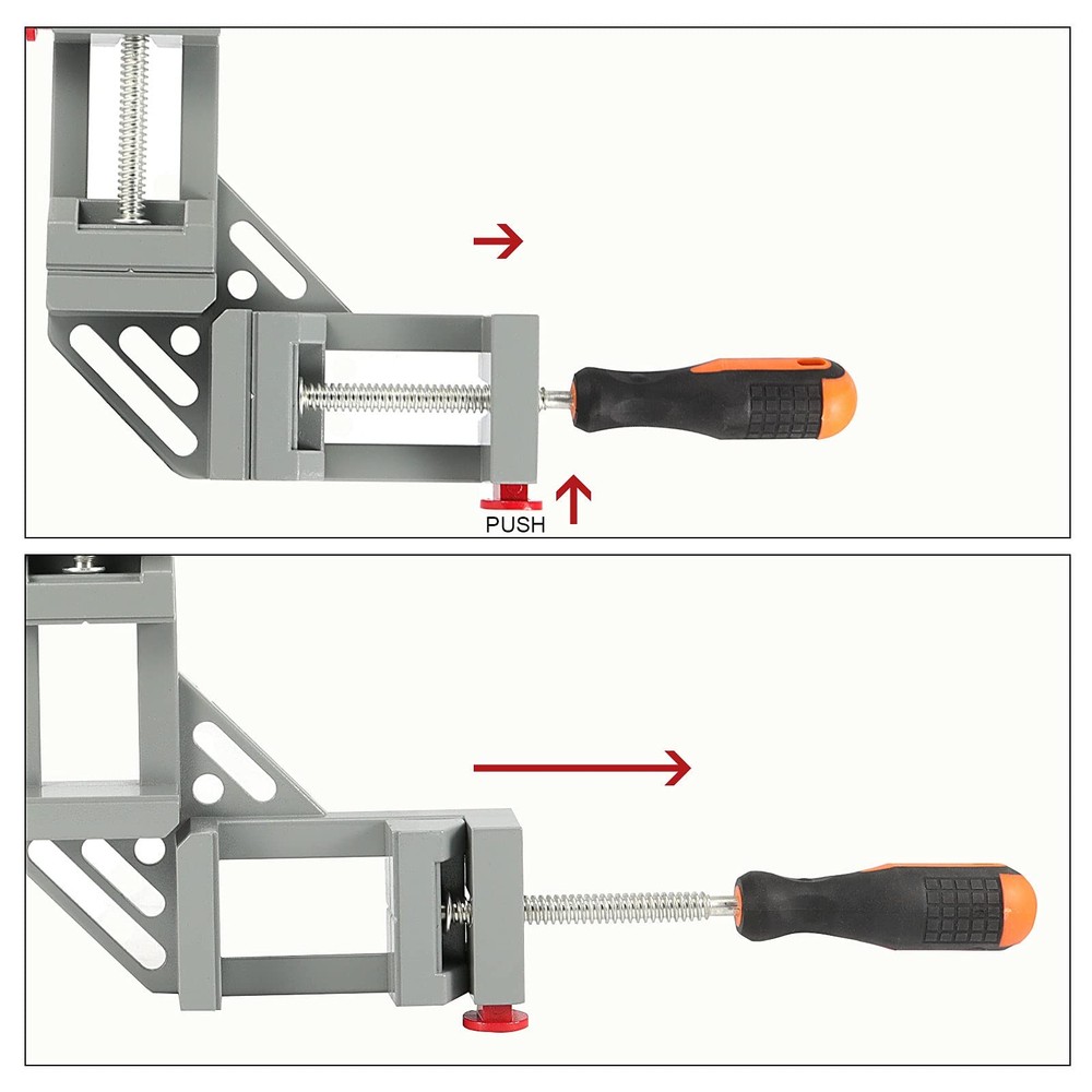 HOIGON 2 Pack Double Handle Corner Clamp, 90 Degree Right Angle Corner Clamp wit