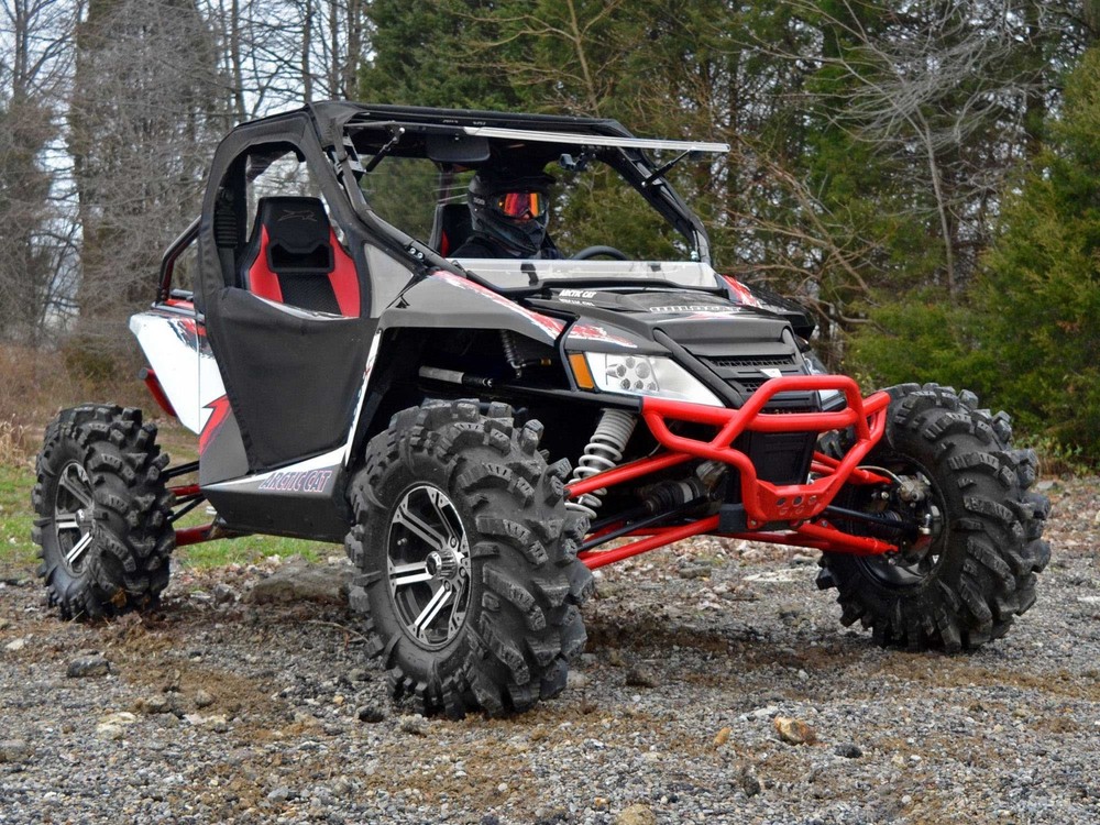 SuperATV Scratch Resistant Flip Windshield for Arctic Cat Wildcat 1000 / 1000 4