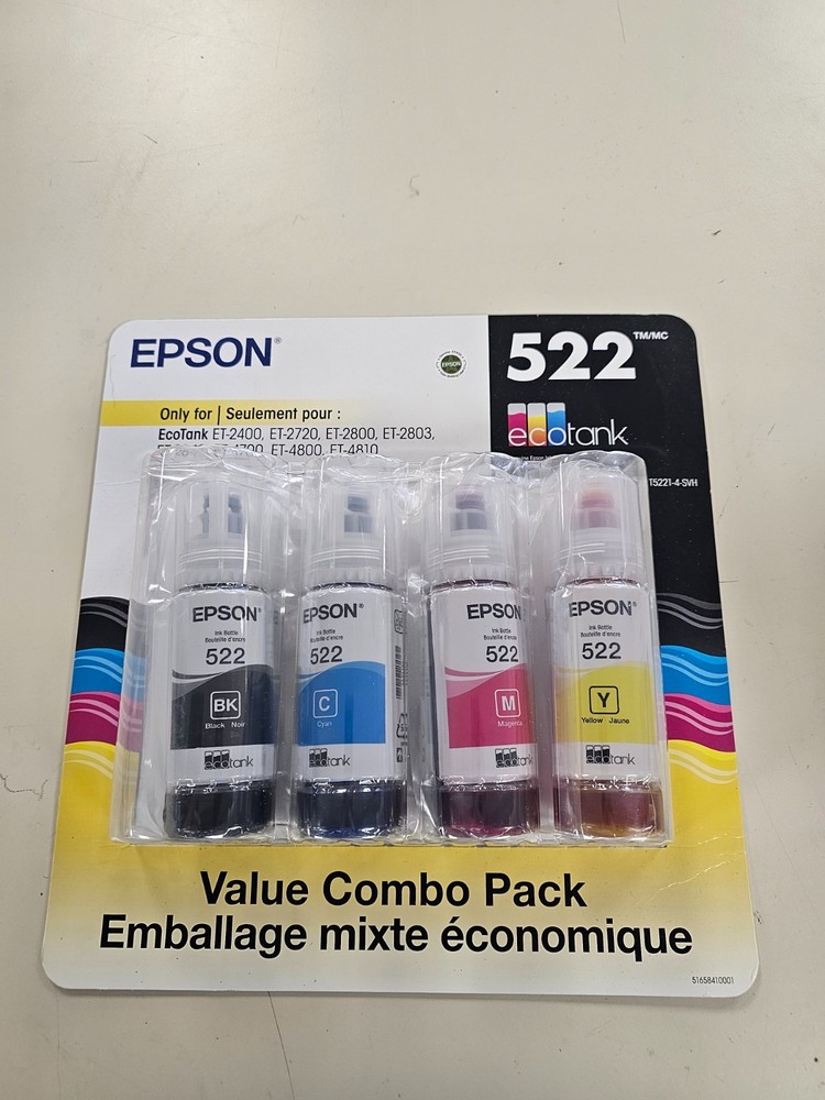 Genuine Epson 522 Printer Ink Ecotank Refill NEW