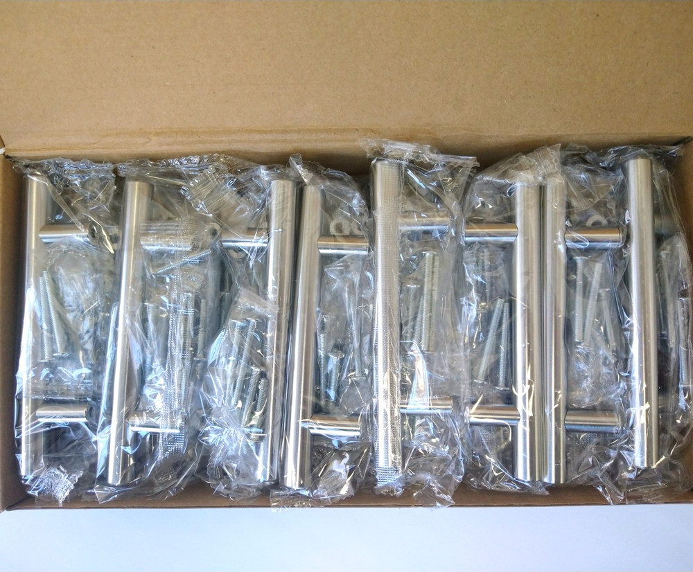 30 Pack 5" Brushed Nickel Drawer Cabinet Pulls 3" hole centers multisize screws