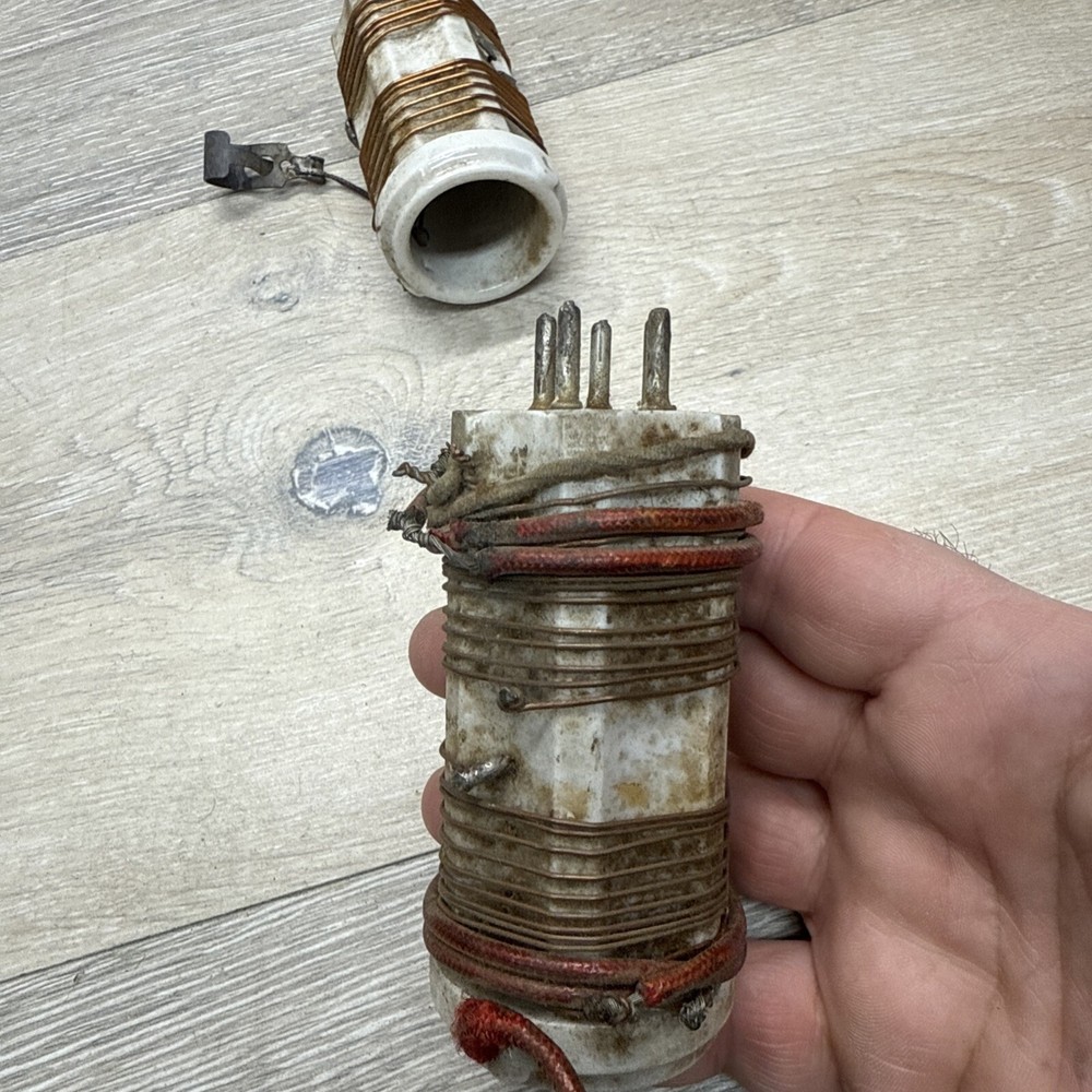 2 - EF Johnson Ceramic Hi-Q Plug-in Inductor Coil