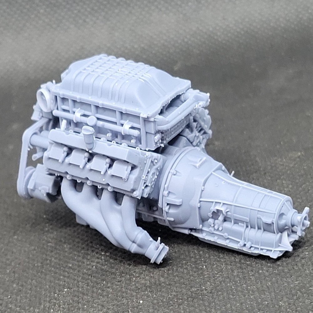 Dodge Hellcat model engine resin 3D printed 1:24-1:8 scale