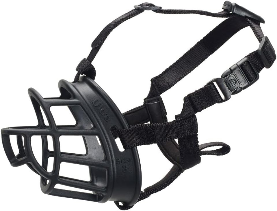 BASKERVILLE ULTRA MUZZLE - Patented Humane Design, Breathable, Dog 5, Black