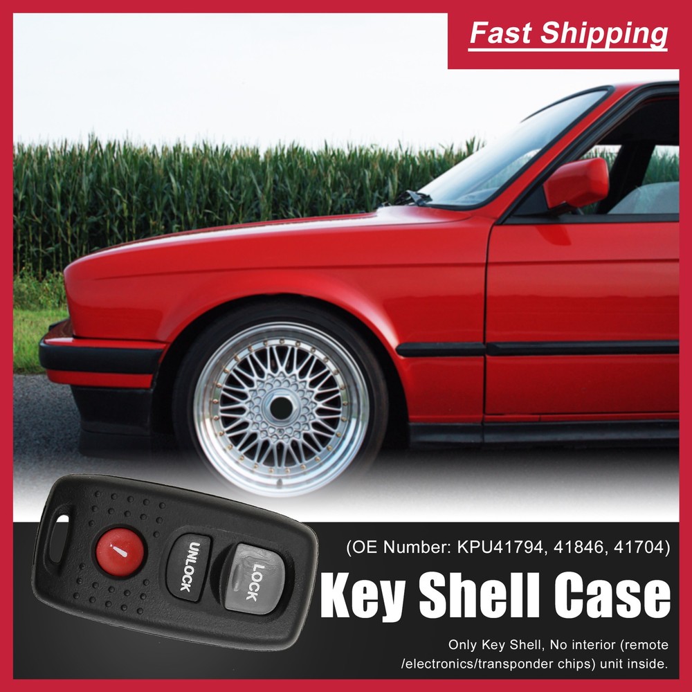 Key Shell Case fits for Mazda 3 6 03-09 3 Key Button BB - 1pcs