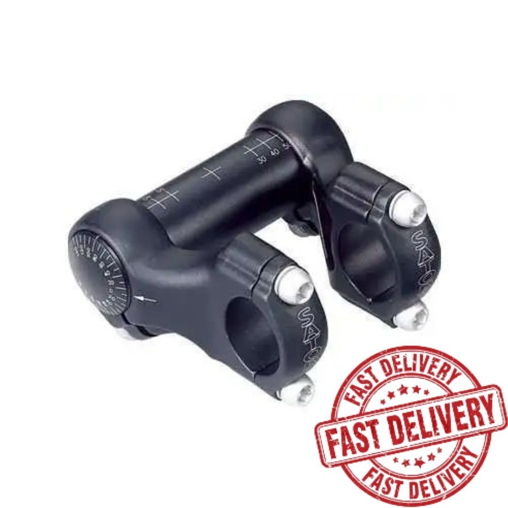 SATORI Stem Black Aberhallo Adjust Angle Riser Handlebar 25.4mm for Road Bike