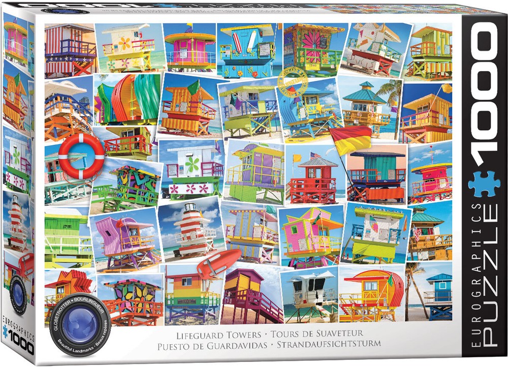 Eurographics Lifeguard Posts 1000 Piece Jigsaw Puzzle