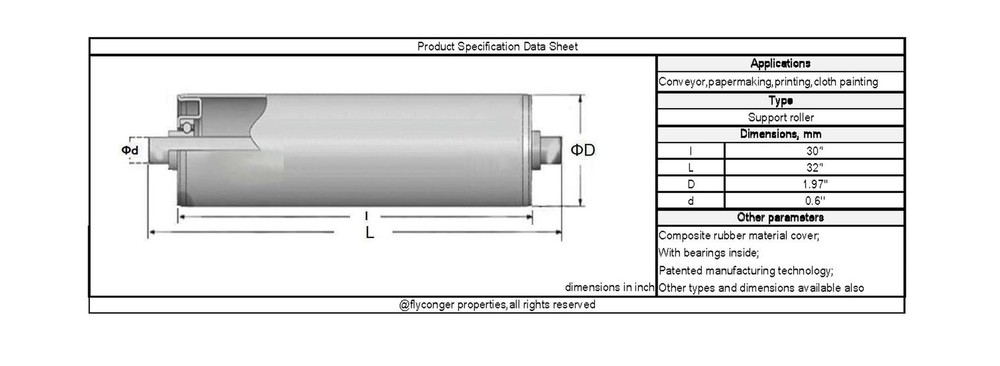 Conveyor Rubber Roller,30'' Roller,30inch Conveyor Roller,Conveyor Support Ru...