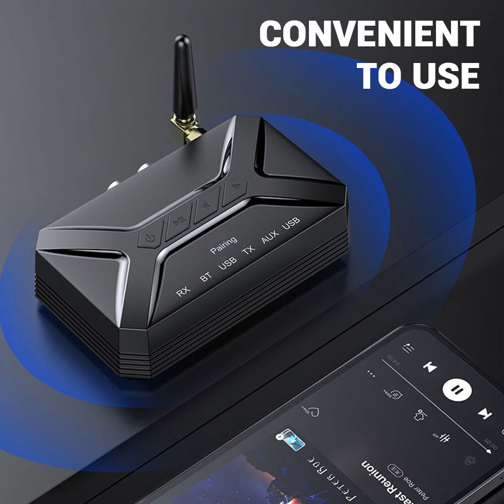 Bluetooth 5.1 Transmitter Receiver Long Range for TV Home Stereo Audio Adapter*