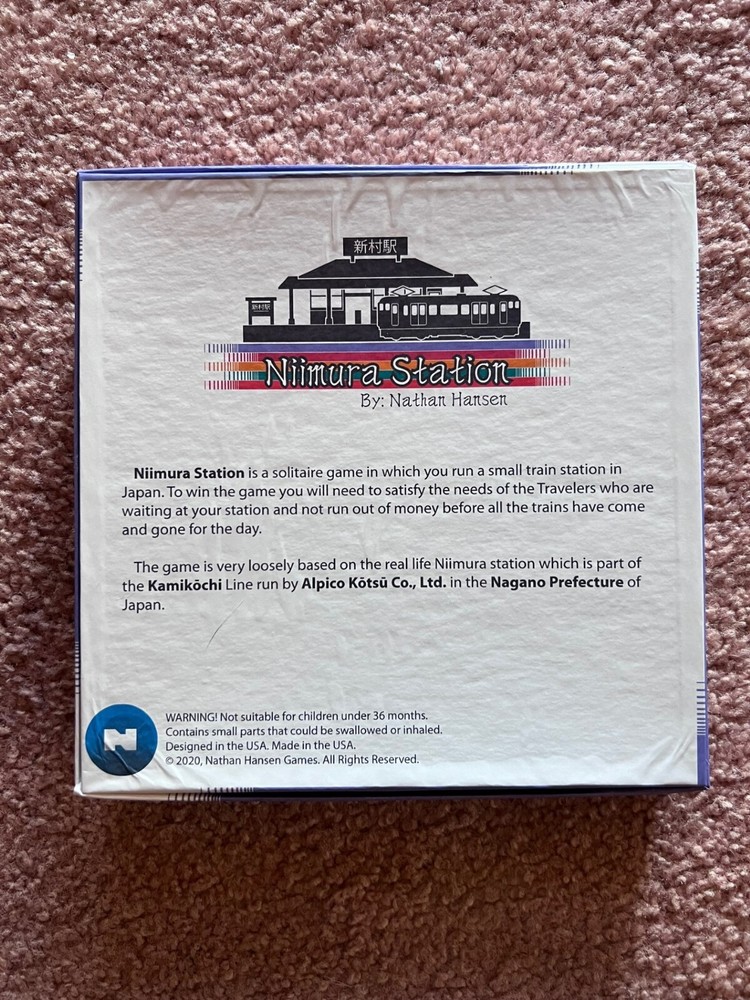 Niimura Sation by Nathan Hansen Games 2020 Kickstarter edition