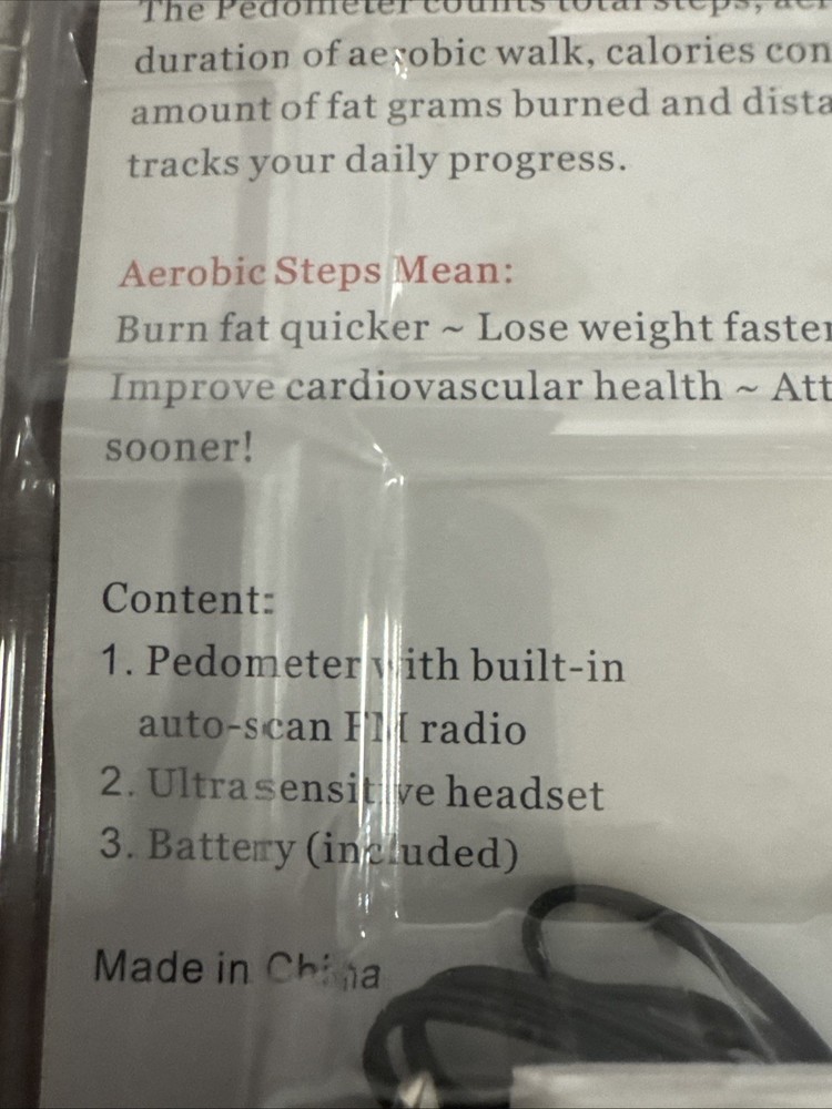 Digital Pedometer with Fm Radio