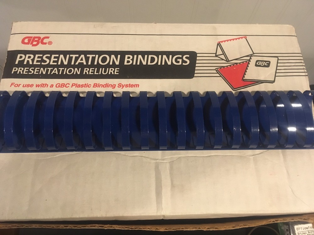 GBC Binding Spines, 2-Inch Spine Diameter, Blue, 450 Sheet Capacity