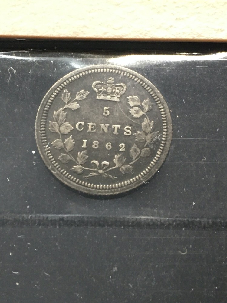 1862 ICCS Graded New Brunswick Five Cent, **VF-30**
