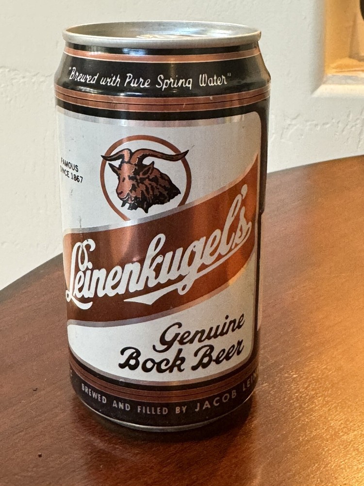 Leinenkugel's Genuine Bock Beer - Empty Beer Can - Bottom Opened