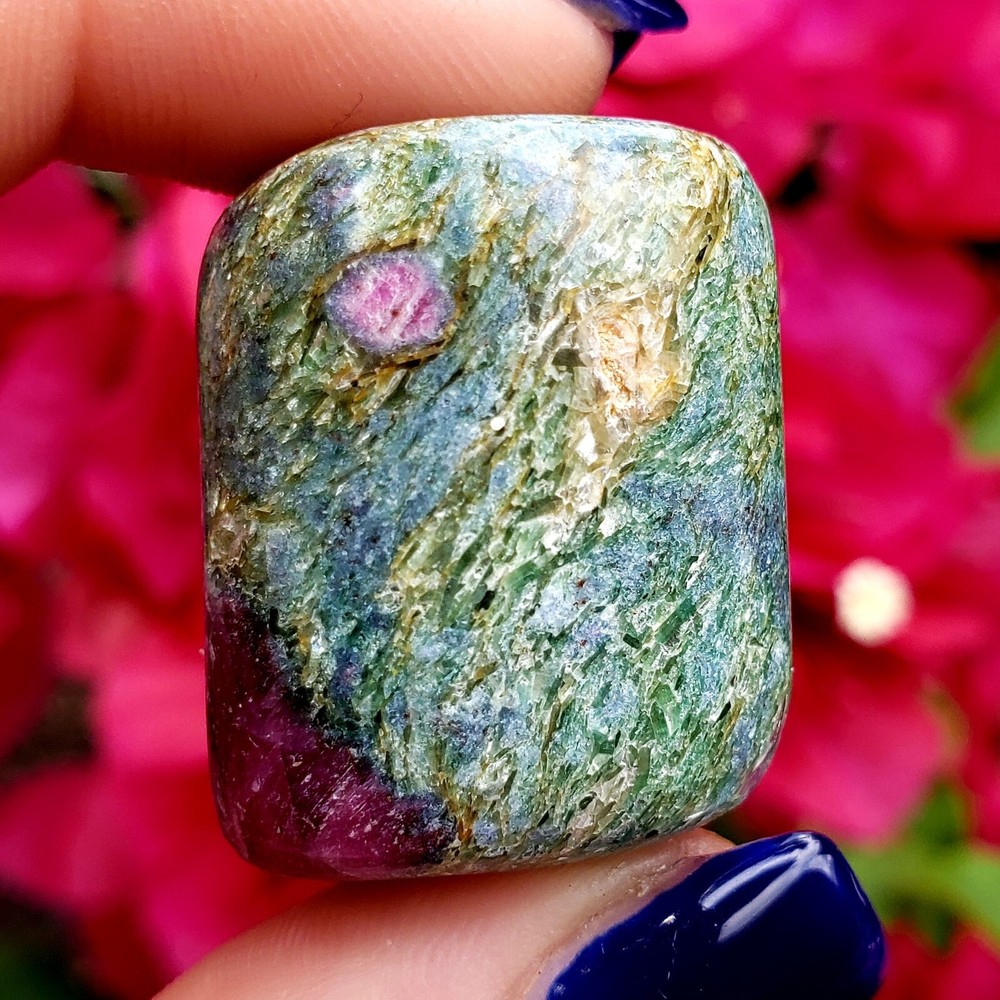 Ruby Kyanite / Ruby Fuchsite combo Tumbled Natural Crystal Gemstone - 1pc #2