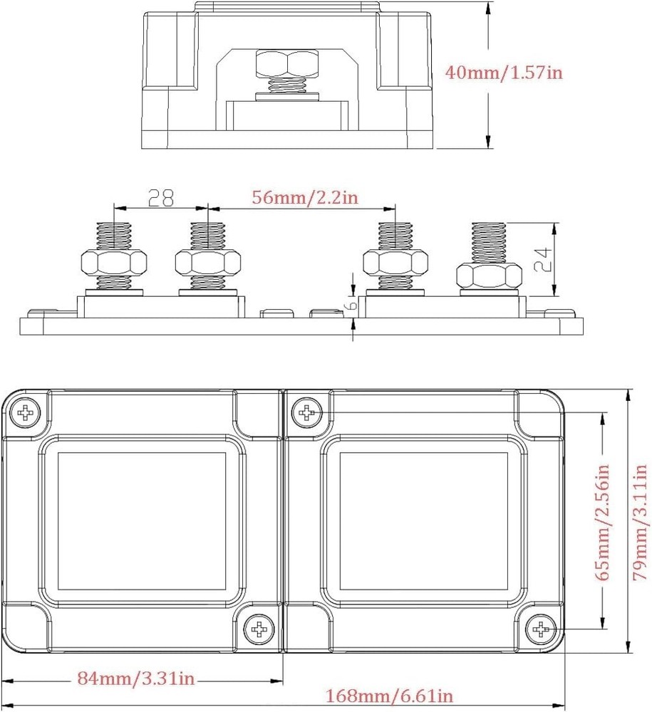 Compact 400A Bus Bar for Automotive & Marine