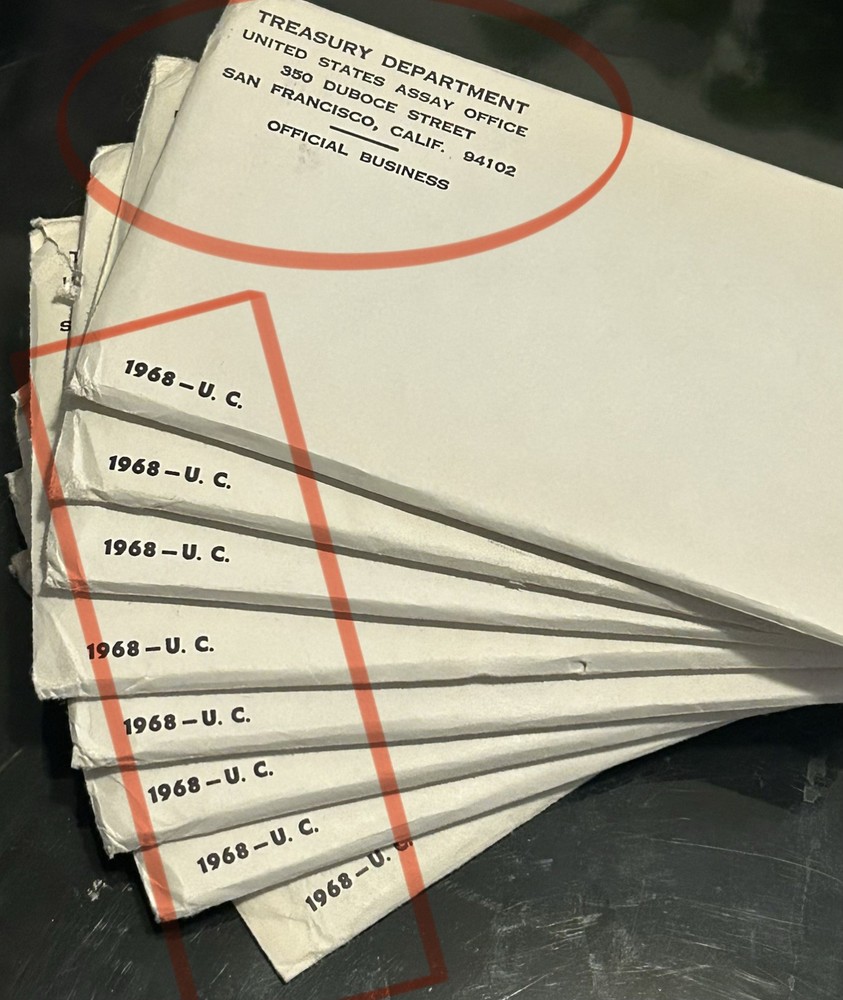 US Mint Set - 1968 - 7 Available Uncirculated Coin Set