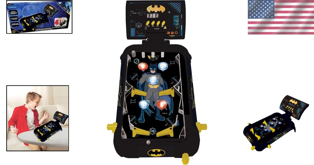 Batman Electronic Pinball Machine for Kids, Compact Size