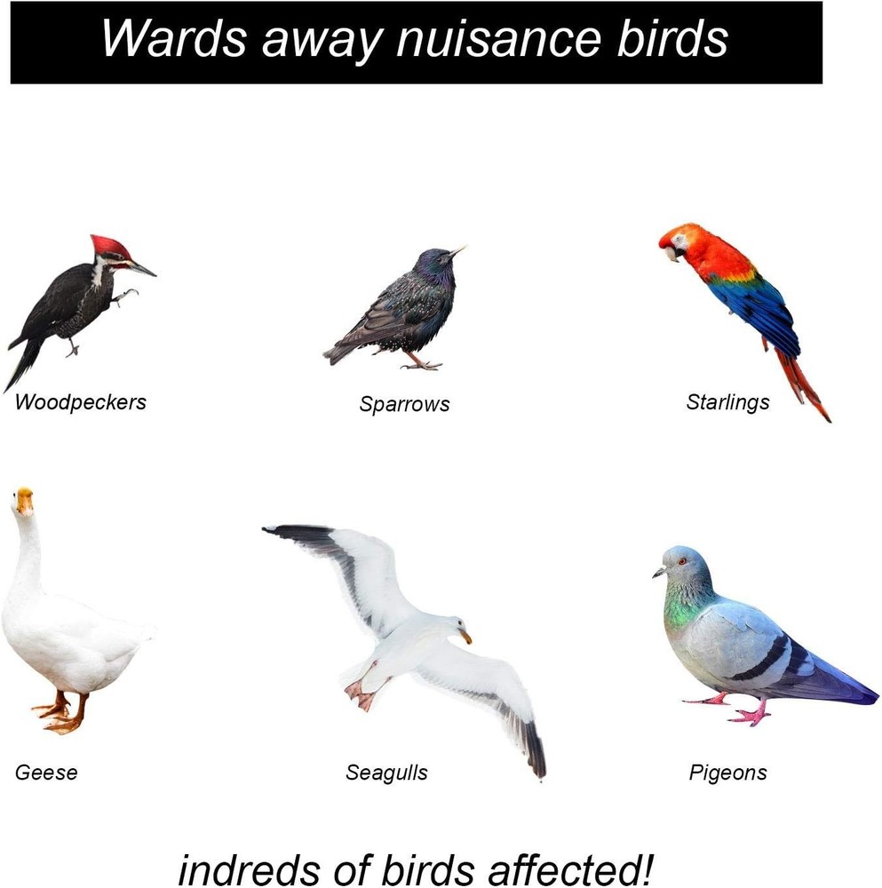Durable Silver Bird Deterrents - Reflective Scare Rods for Gardens & Pools